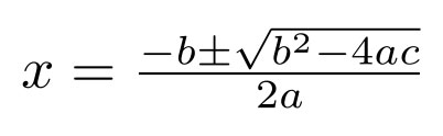 Quadratic equation